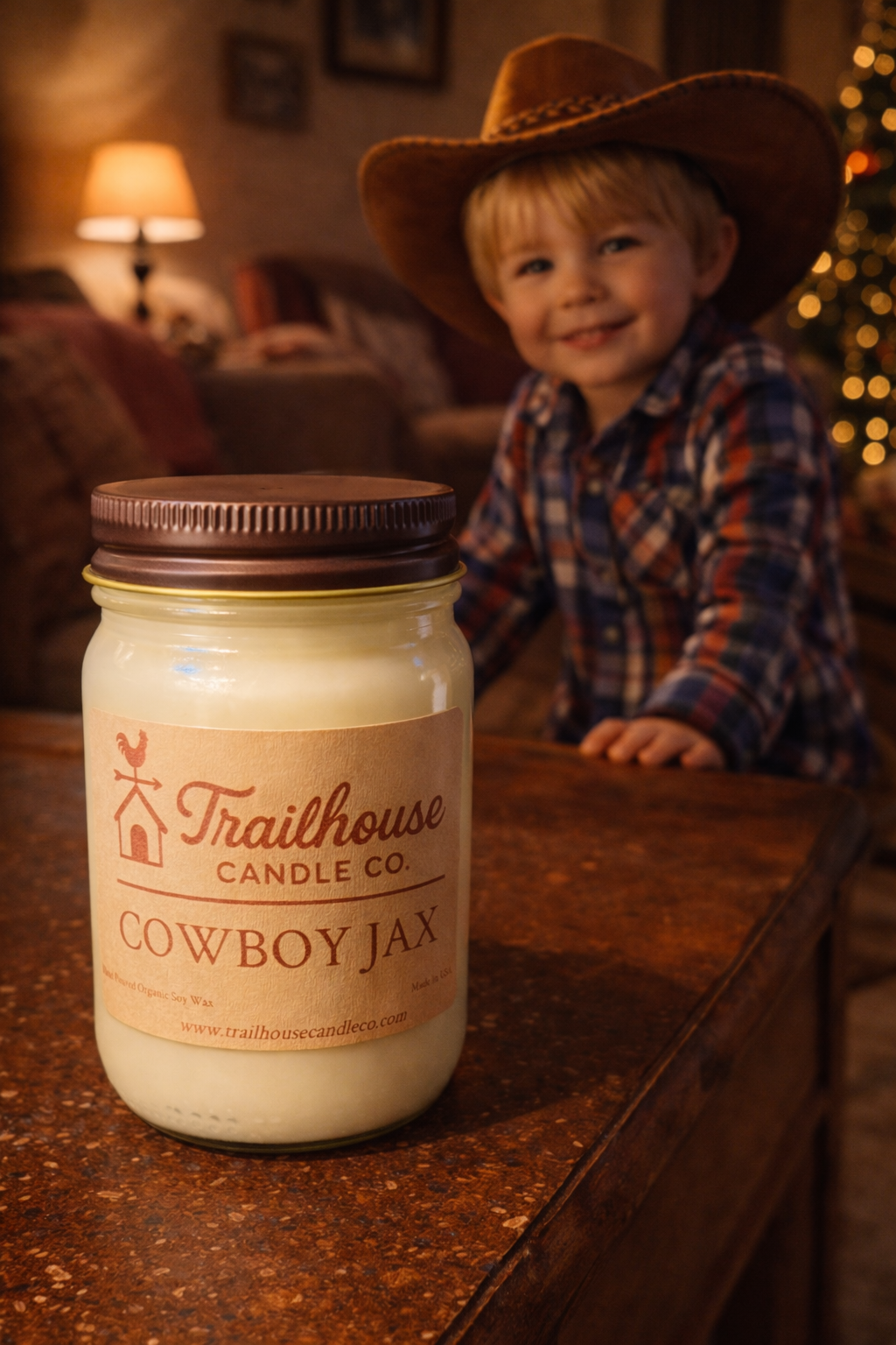 Farmhouse Style Mason Jar Candle
